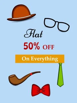 Illustration of elements of Fathers day background Stock Illustration