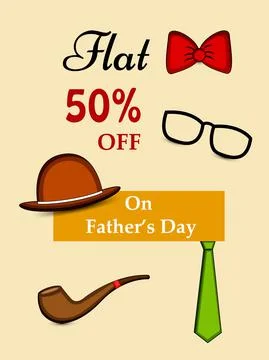 Illustration of elements of Fathers day background Stock Illustration