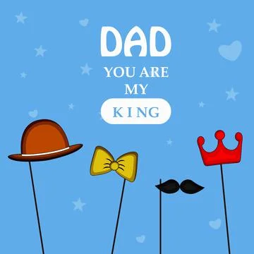 Illustration of elements of Fathers day background Stock Illustration