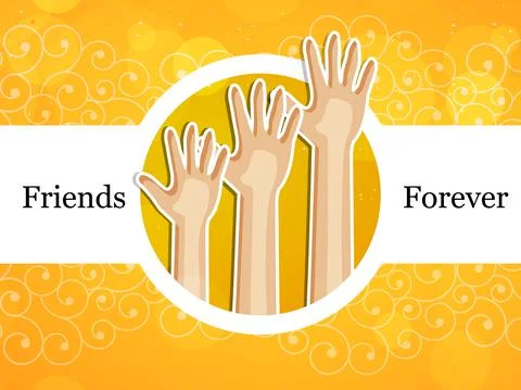 Illustration of elements of Friendship Day background Stock Illustration