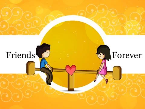 Illustration of elements of Friendship Day background 스톡 일러스트