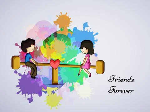Illustration of elements of Friendship Day background Stock Illustration