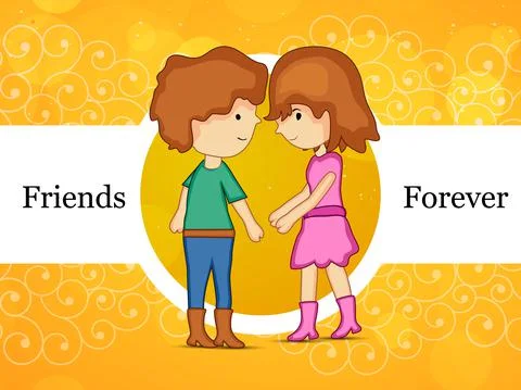 Illustration of elements of Friendship Day background Stock Illustration