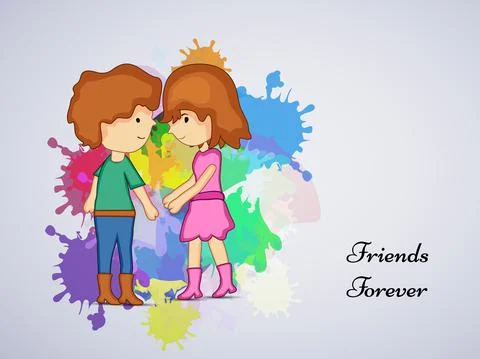 Illustration of elements of Friendship Day background Stock Illustration