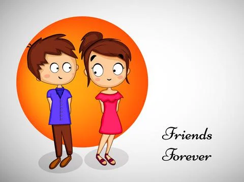 Illustration of elements of Friendship Day background Stock Illustration