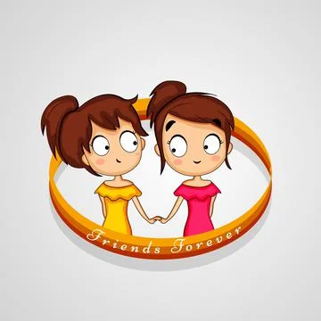 Illustration of elements of Friendship Day background Illustrazione stock
