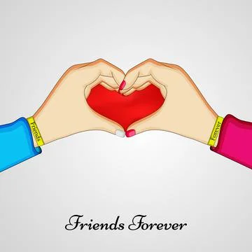 Illustration of elements of Friendship Day background Stock Illustration