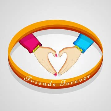 Illustration of elements of Friendship Day background Stock Illustration