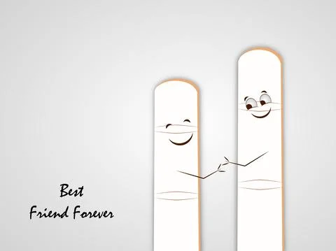 Illustration of elements of Friendship Day background Illustrazione stock