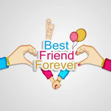 Illustration of elements of Friendship Day background Stock Illustration