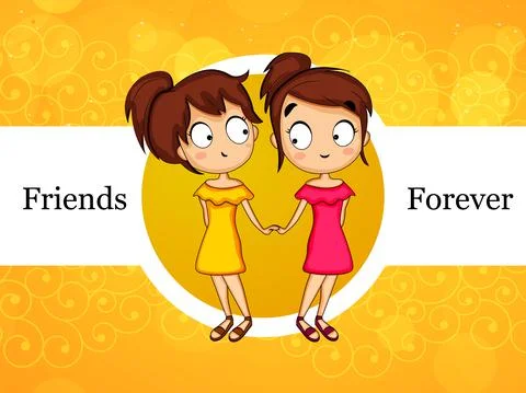 Illustration of elements of Friendship Day background Illustrazione stock