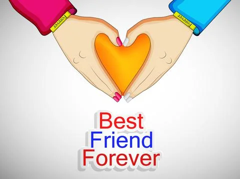 Illustration of elements of Friendship Day background Illustrazione stock