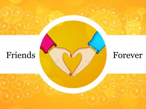 Illustration of elements of Friendship Day background Stock Illustration