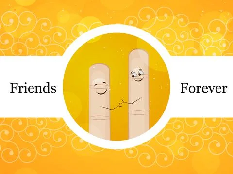 Illustration of elements of Friendship Day background Stock Illustration