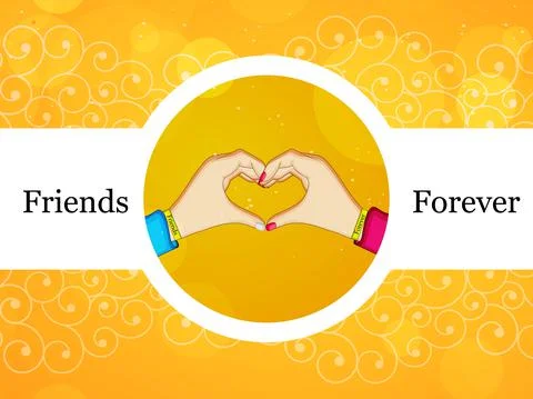 Illustration of elements of Friendship Day background Stock Illustration