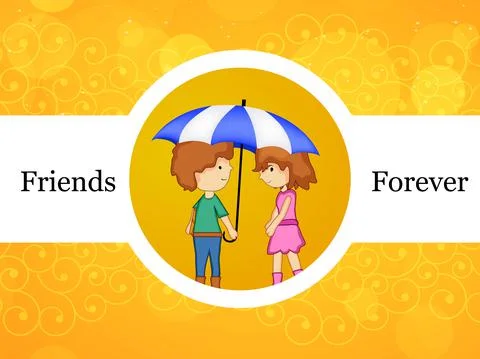 Illustration of elements of Friendship Day background 스톡 일러스트