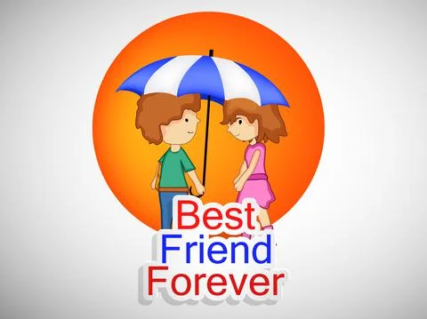 Illustration of elements of Friendship Day background 스톡 일러스트