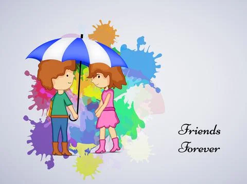 Illustration of elements of Friendship Day background Stock Illustration
