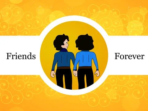 Illustration of elements of Friendship Day background 스톡 일러스트