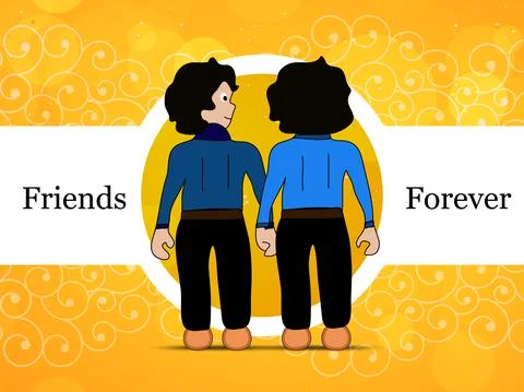 Illustration of elements of Friendship Day background Illustrazione stock