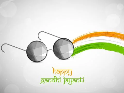 Illustration of elements of Gandhi Jayanti Background Illustrazione stock