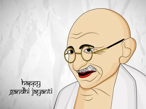 Illustration of elements of Gandhi Jayanti Background Illustrazione stock