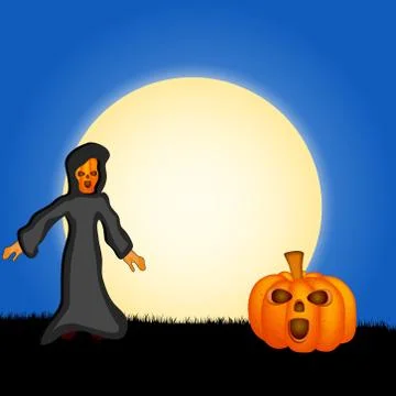 Illustration of elements of Halloween Background Illustration
