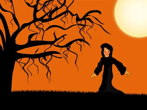 Illustration of elements of Halloween Background Stock-Illustration