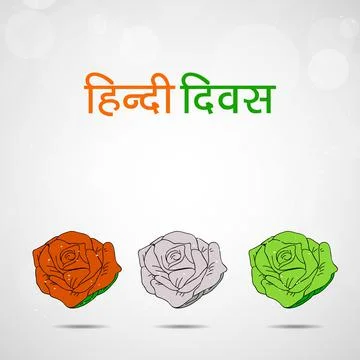 Illustration of elements of Hindi Divas Background 스톡 일러스트