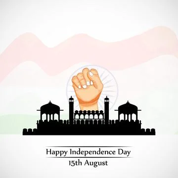 Illustration of elements of India Independence Day Background Illustrazione stock