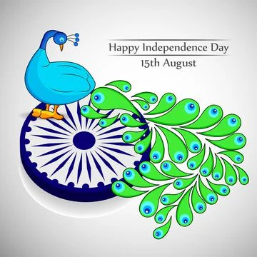 Illustration of elements of India Independence Day Background Illustrazione stock