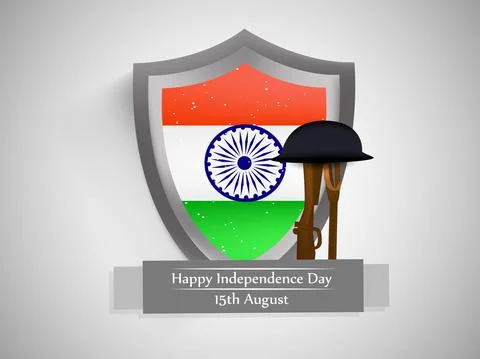 Illustration of elements of India Independence Day Background Stock Illustration