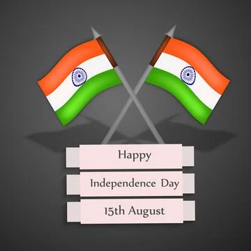 Illustration of elements of India Independence Day Background Illustrazione stock