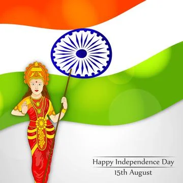 Illustration of elements of India Independence Day Background Stock Illustration