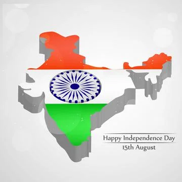 Illustration of elements of India Independence Day Background Stock Illustration
