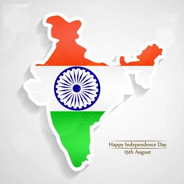 Illustration of elements of India Independence Day Background Stock Illustration