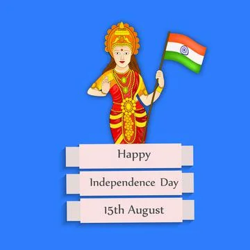 Illustration of elements of India Independence Day Background Illustrazione stock