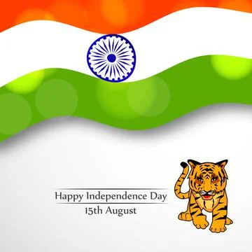 Illustration of elements of India Independence Day Background 스톡 일러스트