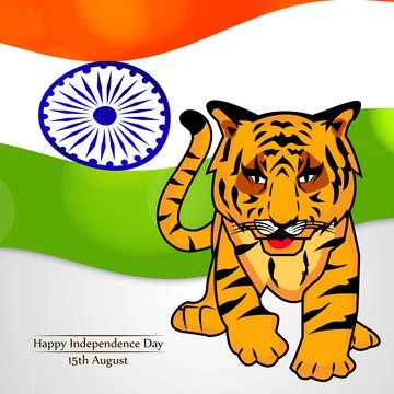 Illustration of elements of India Independence Day Background 스톡 일러스트