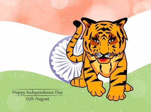 Illustration of elements of India Independence Day Background Stock Illustration