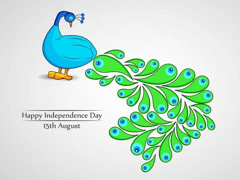 Illustration of elements of India Independence Day Background Illustrazione stock