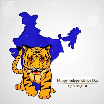 Illustration of elements of India Independence Day Background Illustrazione stock