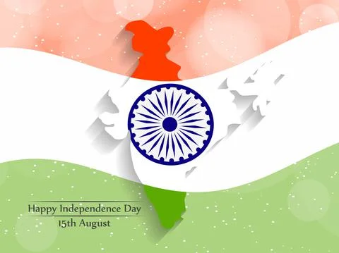 Illustration of elements of India Independence Day Background Illustrazione stock