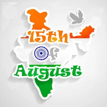 Illustration of elements of India Independence Day Background Stock Illustration