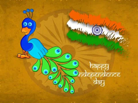 Illustration of elements of India Independence Day Background Stock Illustration