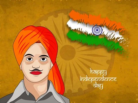 Illustration of elements of India Independence Day Background Stock Illustration