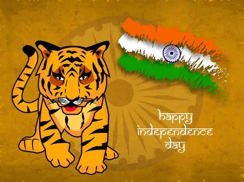 Illustration of elements of India Independence Day Background 스톡 일러스트