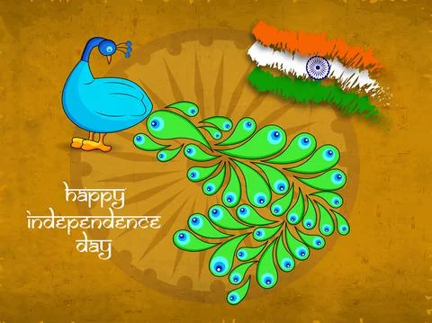 Illustration of elements of India Independence Day Background Stock Illustration