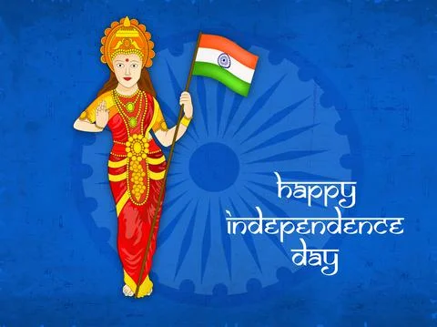 Illustration of elements of India Independence Day Background Illustrazione stock