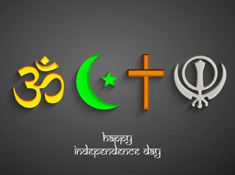 Illustration of elements of India Independence Day Background Stock Illustration